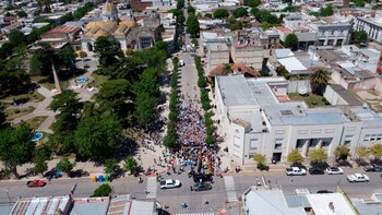 Imagen aérea de las personas
