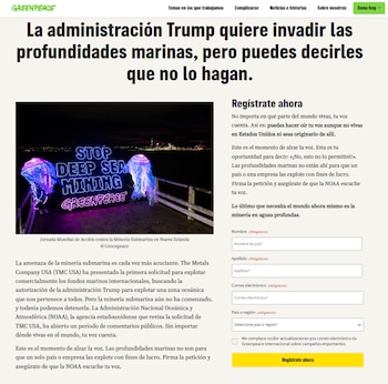 Greenpeace llama a evitar minería submarina