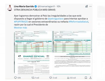 La congresista Lina María Garrido