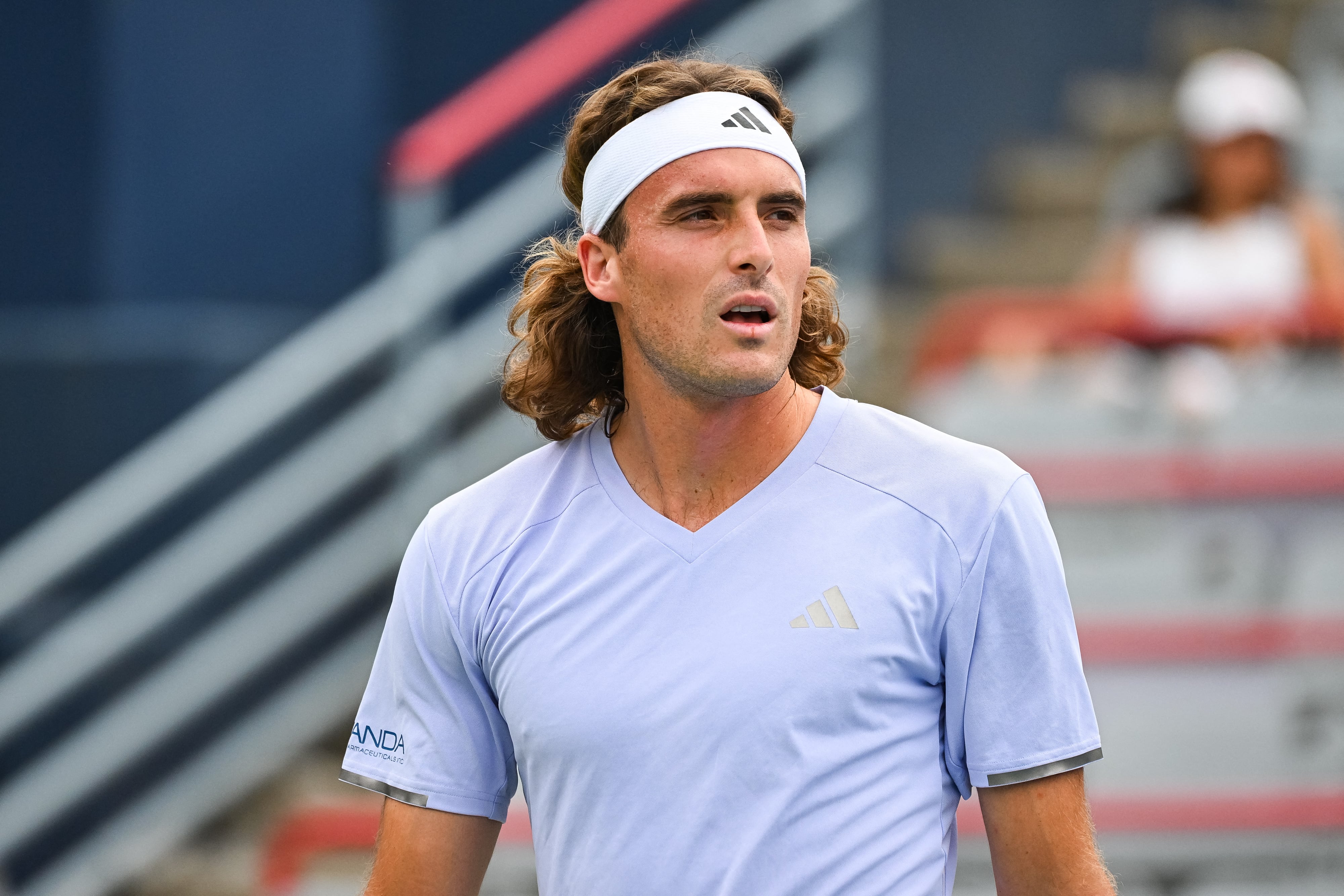 Stefanos Tsitsipas habló en Nueva York sobre la suspensión provisional de Nick Kyrgios y aseguró que conocía la situación antes de su difusión pública (Mandatory Credit: David Kirouac-Imagn Images)