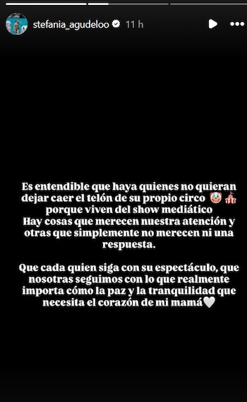 Stefanía Agudelo, hermana de B King, compartió un mensaje en redes tras las publicaciones de Marcela Reyes - crédito @stefania_agudeloo/ Instagram