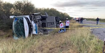 En el accidente carretero de
