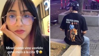 Llegó haciendo campaña electoral: Mujer reaccionó a la camiseta que tenía su primera cita, las redes opinaron