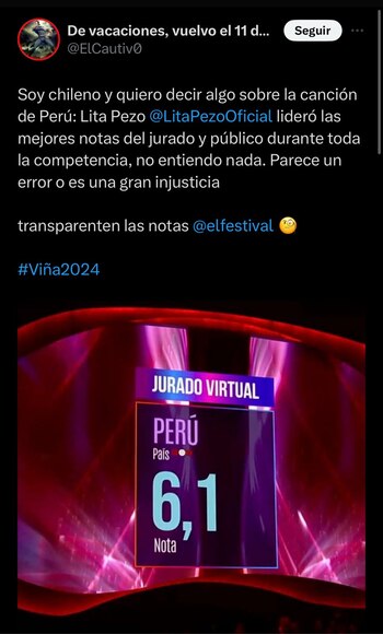 Lita Pezo no ganó Viña