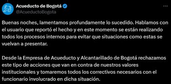 El Acueducto de Bogotá anunció