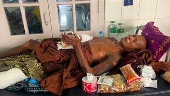 Monje internado luego de ser