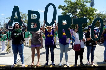 Una marcha en El Salvador