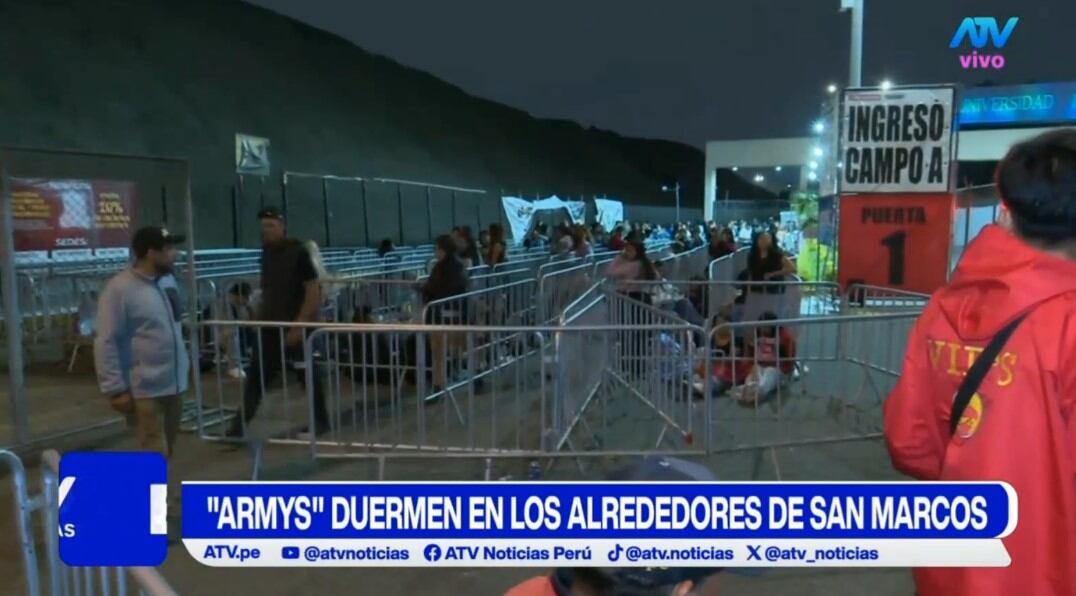 BTS en Lima: ARMY pasa la noche en carpas y bolsas de dormir en los exteriores de San Marcos