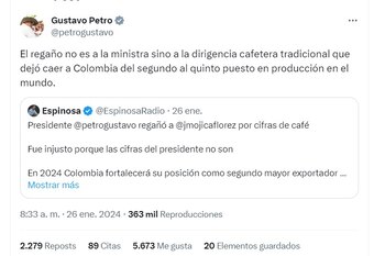 Gustavo Petro dice que no regañó a la ministra de Agricultura - crédito @petrogustavo