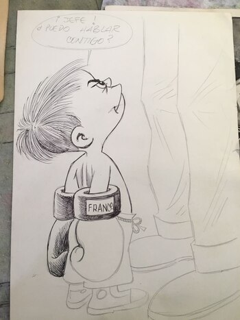 Franco Escamilla compartió un dibujo