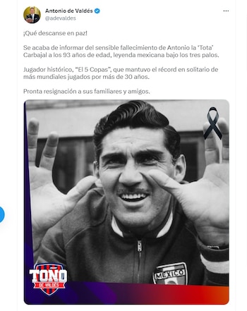 Toño de Valdés lamentó la