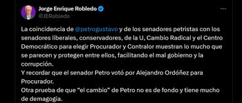 El exsenador recordó el voto