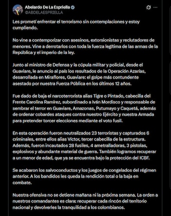 Abelardo de la Espriella - crédito @ABDELAESPRIELLA/X