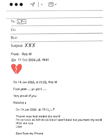 Junto a su emotivo mensaje,