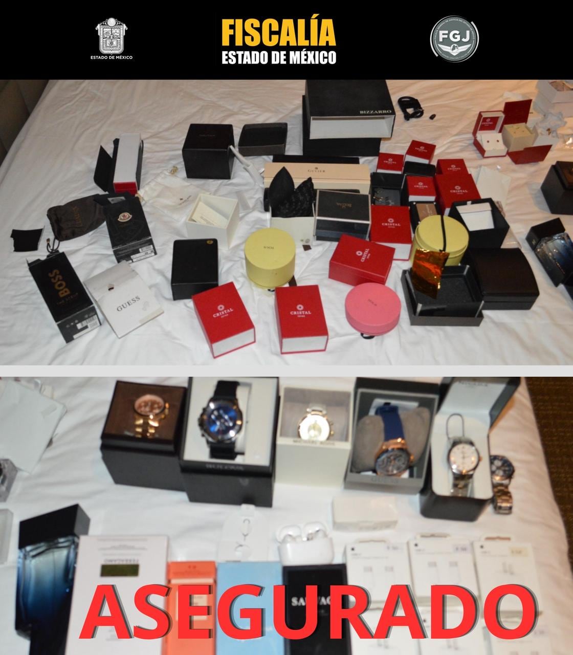 Los indicios asegurados en el hotel (FGJEM)