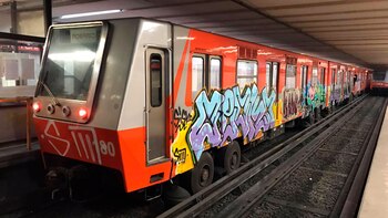 Tres vagones del Metro fueron