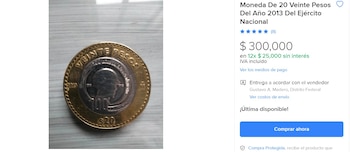 Moneda Ejército. (Foto: Mercado Libre)