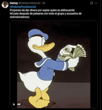 Debate presidencial 2026: los memes que arrasaron en la segunda jornada. Captura: X.