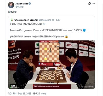 El posteo de Javier Milei