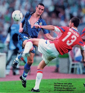 Lionel Scaloni, pura potencia física