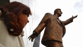 La estatua de Néstor Kirchner