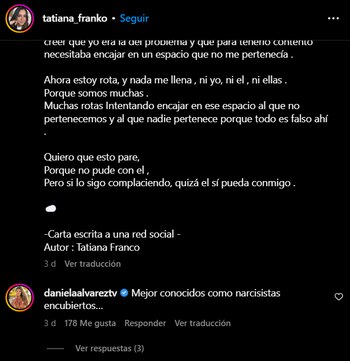 El comentario de Daniela Álvarez