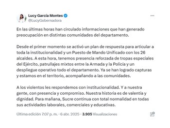 Trino de la gobernadora de