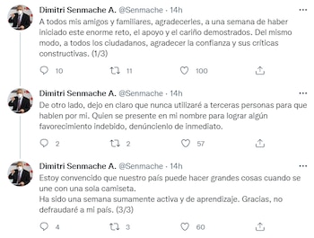 Tuits del ministro del Interior,