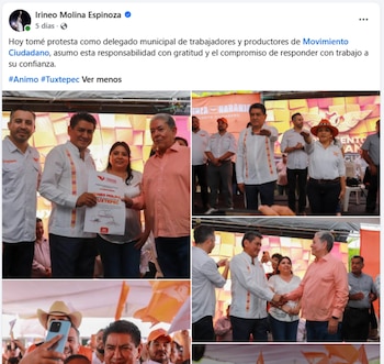 Mensaje de Irineo Molina Espinoza el pasado 25 de octubre. Crédito: Facebook - Irineo Molina Espinoza