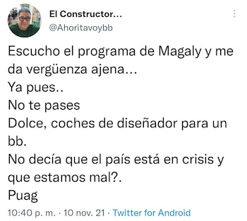 Usuarios critican a Magaly Medina por hacer enlace abriendo regalos de Cassandra Sánchez de La Madrid. (Foto: Twitter)