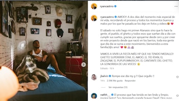 El cantante ha dedicado mensajes de agradecimiento a quienes lo apoyaron desde el inicio, destacando la importancia del pueblo y los barrios en su trayectoria - crédito @ryancastro / Instagram