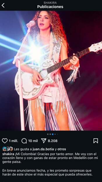Shakira aseguró que dará un