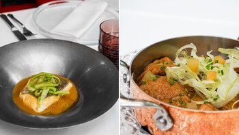 Merluza Lorraine y callos a