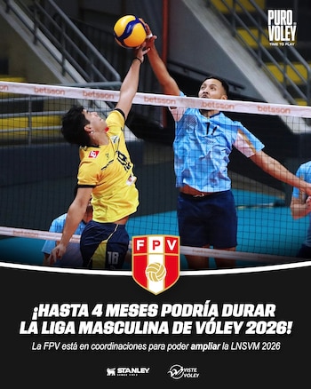La FPV planea extender la duración de la Liga Peruana de Vóley Masculino.