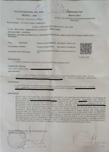 Denuncia contra el exasesor de