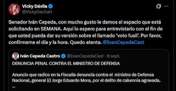 Vicky Dávila - crédito @VickyDavilaH/X