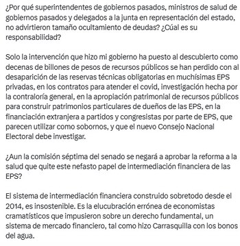 Gustavo Petro se refirió a