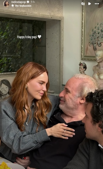 Belinda con su papá