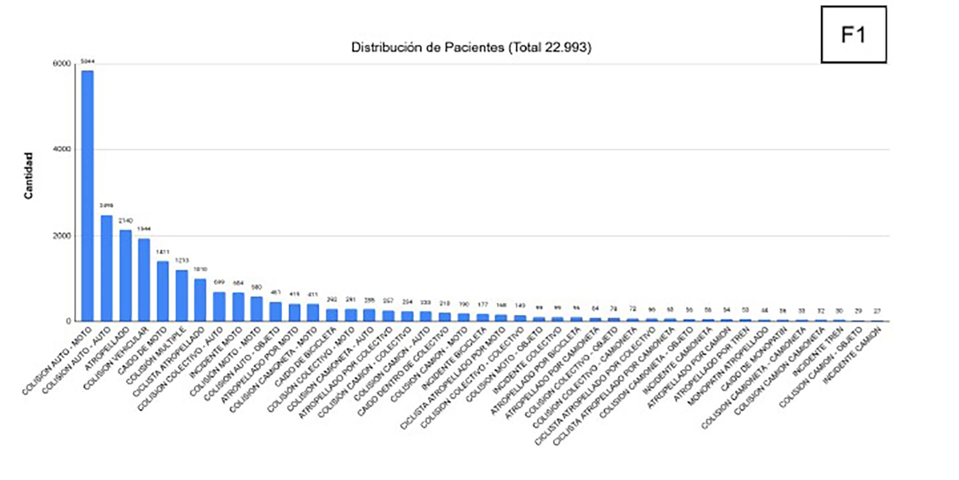 La distribución de pacientes en todo el 2025 (gráfico: Comunicación Unificada en Emergencias Sanitarias (ECUES)