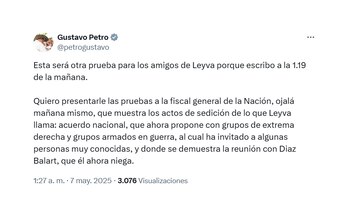 Trino de Petro anunciando el