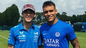 Colapinto visitó a Lautaro Martínez en Milán antes del Gran Premio de Italia: el gesto que sorprendió al futbolista