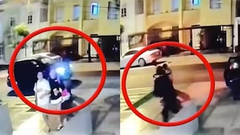 Delincuentes con auto de lujo