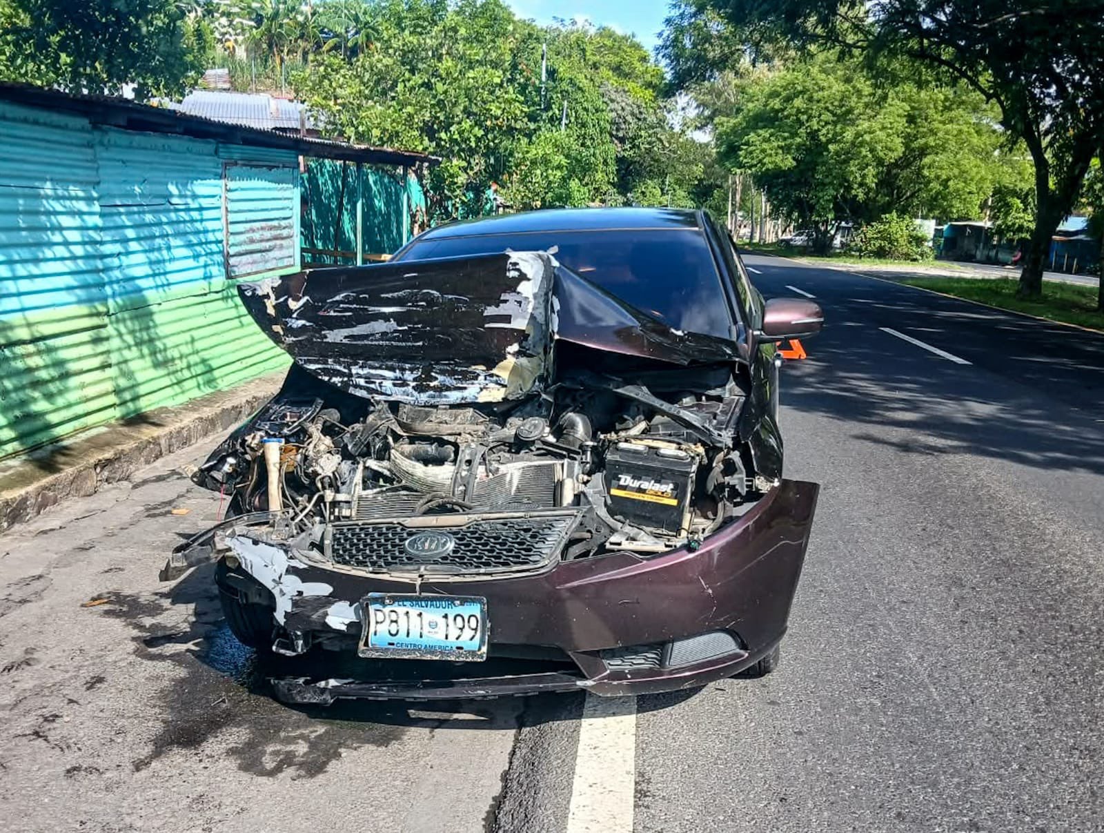 Un niño de nueve años murió en un accidente de tránsito sobre la carretera Panamericana, en Santo Domingo, San Vicente Norte. (Foto cortesía Policía Nacional Civil)