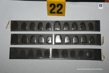 Huellas de silicona usadas por