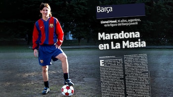Messi en sus comienzos en