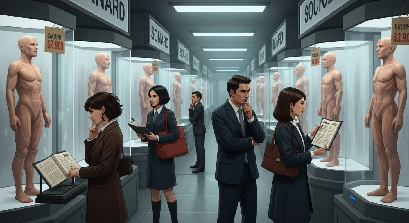 Y tendrás el cuerpo que puedas pagar... una idea no tan lejana a lo que vivimos. (Imagen Ilustrativa Infobae)