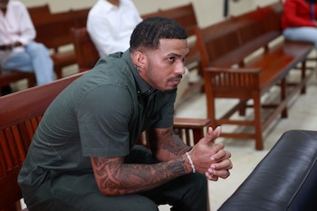El beisbolista profesional dominicano Wander Franco asiste a su juicio por abuso sexual de un menor en Puerto Plata, República Dominicana, el 26 de junio de 2025. REUTERS/Erika Santelices