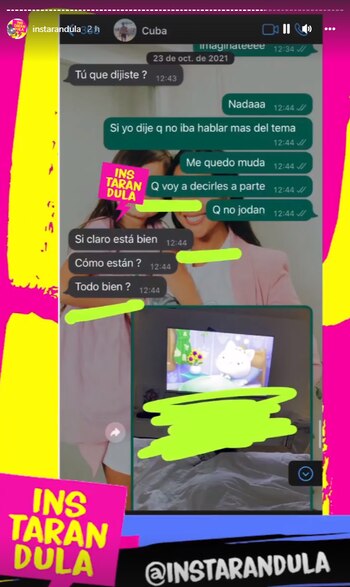 Mensajes de WhatsApp entre Melissa