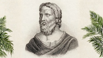 Dibujo del filósofo griego Heráclito, dibujado por John William Cook.