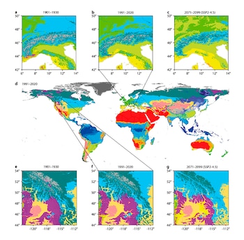 Clasificación de Köppen-Geiger para los